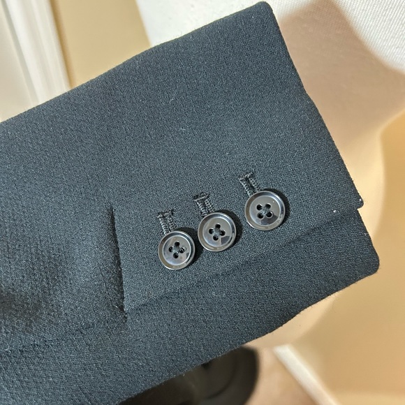 Banana Republic Size 14 Womens Blazer Black One Button Long Sleeve Stretch. - Picture 7 of 10